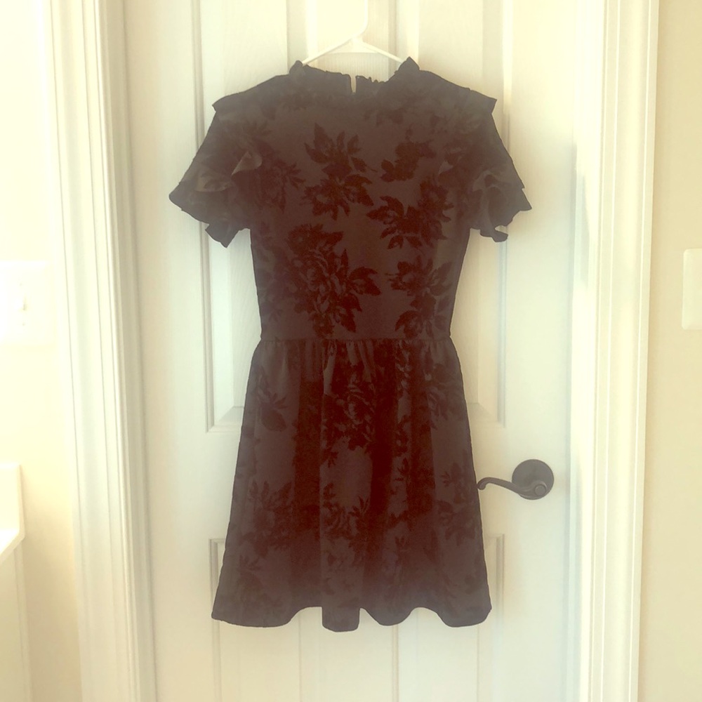 Aqua black dress